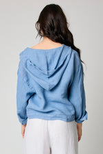 Hooded Denim Style Jacket (4 Colors) - Jacqueline B Clothing