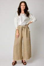 Linen Raw Edge Cropped Pant (10 Colors)