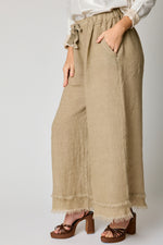 Linen Raw Edge Cropped Pant (10 Colors)