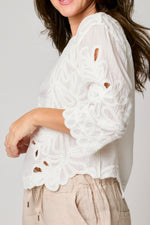Embroidered Short Top (2 Colors) - Jacqueline B Clothing