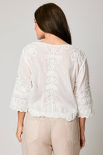 Embroidered Short Top (2 Colors) - Jacqueline B Clothing