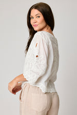 Embroidered Short Top (2 Colors) - Jacqueline B Clothing