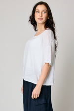 Boxy Linen Knit Tee (6 Colors)
