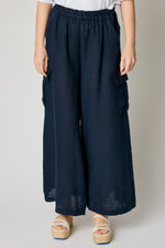 Linen Palazzo Cargo Pant - Jacqueline B Clothing