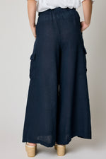 Linen Palazzo Cargo Pant - Jacqueline B Clothing