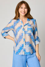 Lattice Floral Blouse (2 Colors)