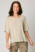 Boxy Linen Knit Tee (6 Colors)