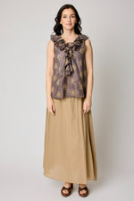 Sleeveless Ruffle Eyelet Top (2 Colors)