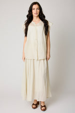 Cotton Voile Slim Skirt (3 Colors)