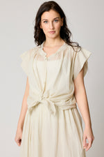 Short Sleeve Voile Blouse (4 Colors)