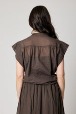 Short Sleeve Voile Blouse (4 Colors)