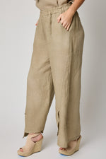 Crop Button Linen Pant (3 Colors) - Jacqueline B Clothing