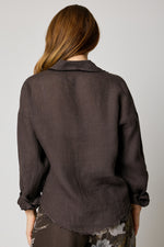 Linen  Raw Edge Pocket Shirt (6 Colors)