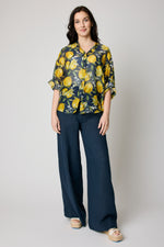 Lemon Cotton Silk Voile Top (2 Colors)
