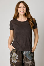 Linen Fitted Knit Tee (4 Colors)
