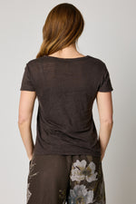 Linen Fitted Knit Tee (4 Colors)