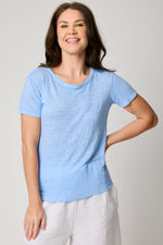 Linen Fitted Knit Tee (4 Colors)