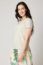 Linen Fitted Knit Tee (4 Colors)