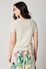 Linen Fitted Knit Tee (4 Colors)