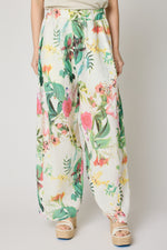 Botanical Floral Linen Pant