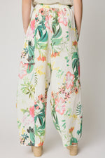 Botanical Floral Linen Pant
