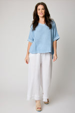 Basket Weave V-Neck Tee (4 Colors)