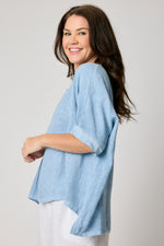 Basket Weave V-Neck Tee (4 Colors)