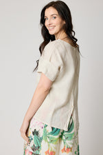 Button Back Linen Top (9 Colors)