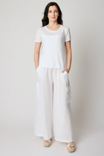 Linen Fitted Knit Tee (4 Colors)