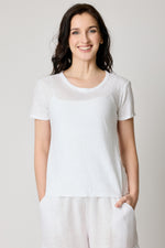 Linen Fitted Knit Tee (4 Colors)