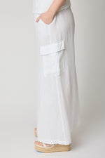 Linen Palazzo Cargo Pant - Jacqueline B Clothing
