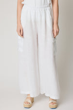 Linen Palazzo Cargo Pant - Jacqueline B Clothing