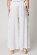 Linen Palazzo Cargo Pant - Jacqueline B Clothing