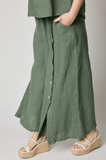 Linen Side Button Wide Leg Pant (5 Colors)