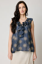 Sleeveless Ruffle Eyelet Top (2 Colors)