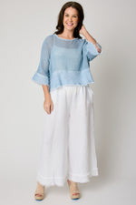 Cotton/Linen Mesh Top (3 Colors) - Jacqueline B Clothing