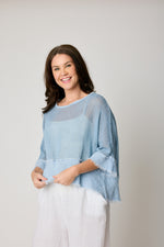 Cotton/Linen Mesh Top (3 Colors) - Jacqueline B Clothing