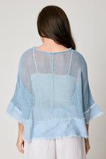 Cotton/Linen Mesh Top (3 Colors) - Jacqueline B Clothing
