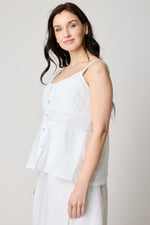 Linen Mesh Trim Tank (5 Colors)