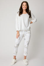 Spring Rosette Italian Stretch Pant (2 Colors)