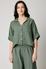 V-neck One Pocket Roll Up Sleeve (7 Colors)