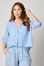 V-neck One Pocket Roll Up Sleeve (7 Colors)