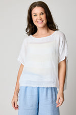 Gauze Stripped Tee (4 Colors)