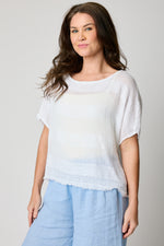 Gauze Stripped Tee (4 Colors)