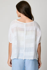 Gauze Stripped Tee (4 Colors)