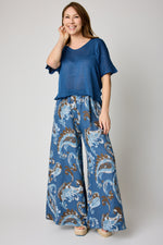 Paisly Pattern Linen Pants (3 Colors)