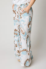Paisly Pattern Linen Pants (3 Colors)