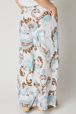 Paisly Pattern Linen Pants (3 Colors)