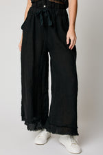 Linen Raw Edge Cropped Pant (10 Colors)