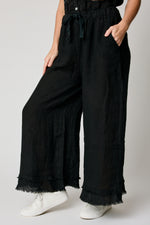 Linen Raw Edge Cropped Pant (10 Colors)